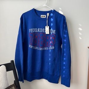 Mens 76ers Crew Neck Sweatshirt